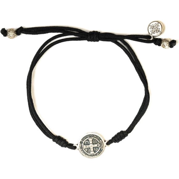 Meditative Blessing Bracelet with Gold/Silver Medal - Wearable Peace Reminder - Picture 2 of 3